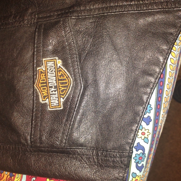 Hudson leather vest with patches sz large like new - Picture 4 of 7